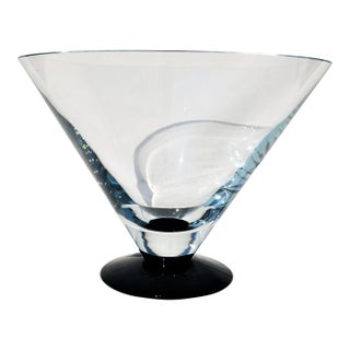 1970s Nuutajärvi Clear Crystal Bowl in Art Glass, Made in Finland For Sale