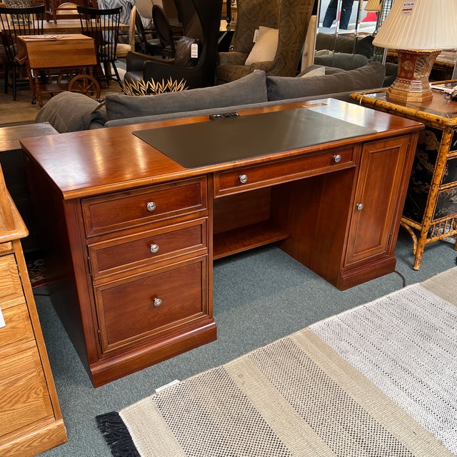 Stanley Furniture Executive Desk + Printer Storage Chairish