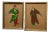 Japanese Figure Paintings in Faux Bamboo Frames - A Pair For Sale