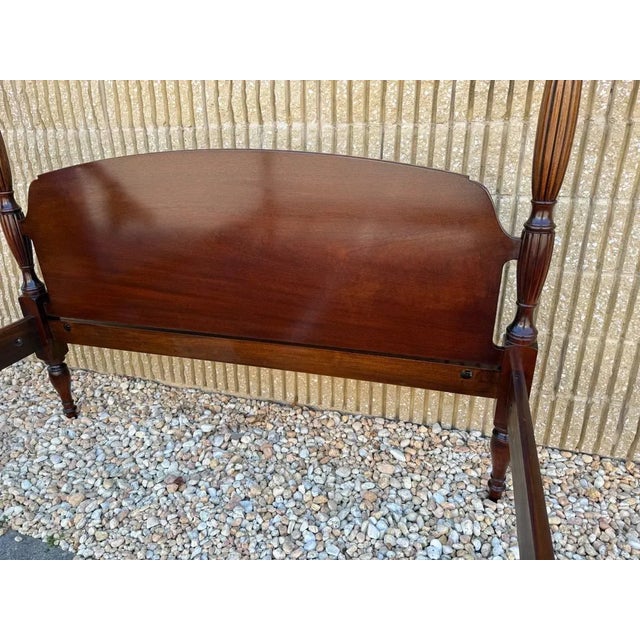 Georgian Style Carved Queen Size Poster Bed by White Furniture For Sale - Image 11 of 18