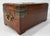 Brown Vintage Asian Wood and Brass Jewelry Box With Bar Lock For Sale - Image 8 of 11