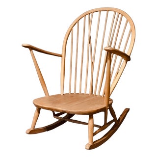 Mid-Century Rocking Chair in Light Elm by Lucian Ercolani for Ercol For Sale