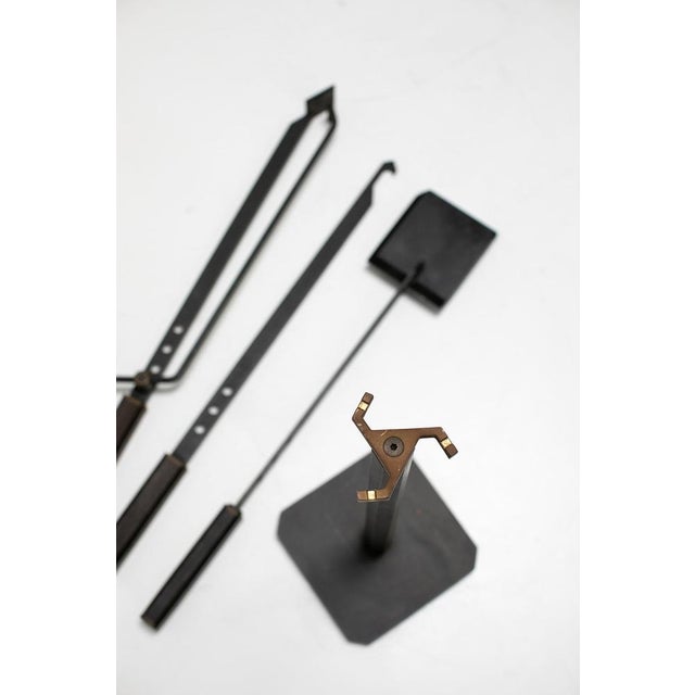 Postmodern Fireplace Set by Afra and Tobia Scarpa for Dimensione Fuoco, 1970s, Set of 6 For Sale - Image 3 of 17