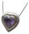 Paloma Picasso for Tiffany Amethyst and Sterling Heart Pendant For Sale