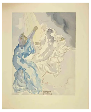 Salvador Dali, In the Sky of Mercury, Woodcut, 1963