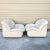 Animal Skin Postmodern Cream Sculpted Tufted Leather Swivel Lounge Chairs - A Pair For Sale - Image 7 of 12
