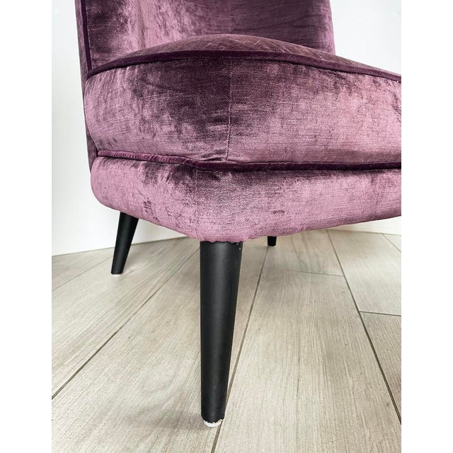 Vintage French-Style Lounge Chairs in Velvet, 1990s, Set of 2 For Sale - Image 13 of 15