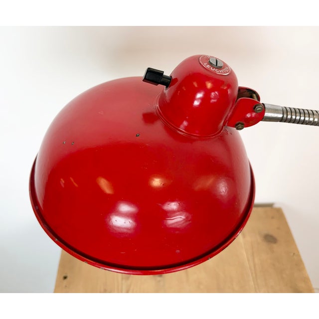 Large Vintage Industrial German Workshop Table Lamp from Helo Leuchten, 1950s For Sale - Image 11 of 18
