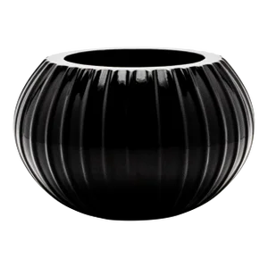 Hand-Blown Murano Modern Bowl Large in Onyx Black