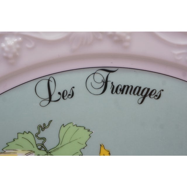 Gien Gien France Les Saveurs Fromages Cheese Charger Plate Marie-Pierre Boitard 13" For Sale - Image 4 of 12