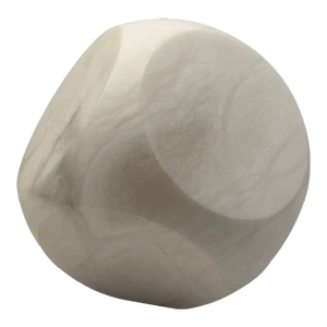 Global Views Square Alabaster Object Sculpture / Paperweight - White