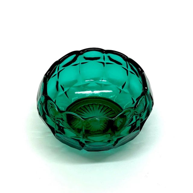Emerald Green Fluted Glass Bowl Curation, Ft. Villeroy & Boch - Group of 3 For Sale - Image 10 of 12