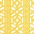 Schumacher Zanzibar Trellis Chintz Fabric in Canary For Sale