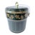 Mid 20th Century Cera Ice Bucket in Dark Green With Gold Leaves. For Sale