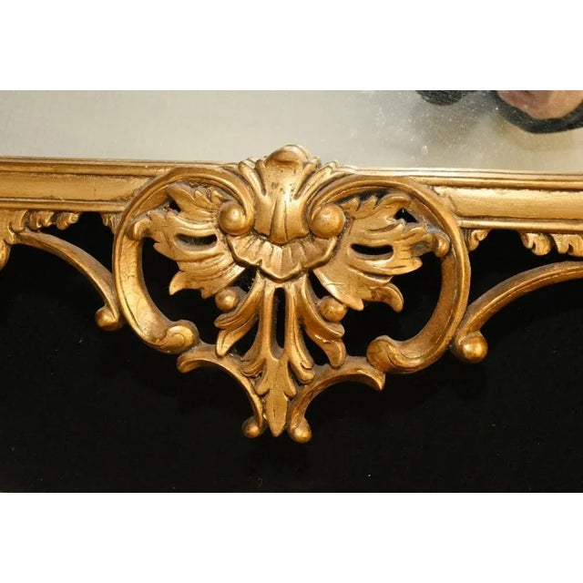 Chippendale Rococo Giltwood Mantel Mirror For Sale - Image 6 of 7