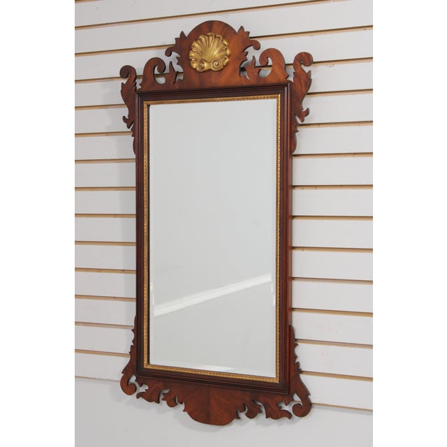 Age: C.1995 Details: Finish no.29 Beveled Glass High Quality Construction 18th C. Design Chippendale Style Gorgeous...