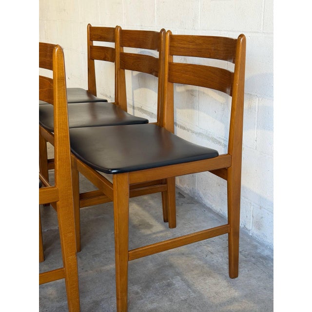 Teak Dining Chairs Set of 6 Danish Mid-Century Modern Vintage For Sale In Los Angeles - Image 6 of 12