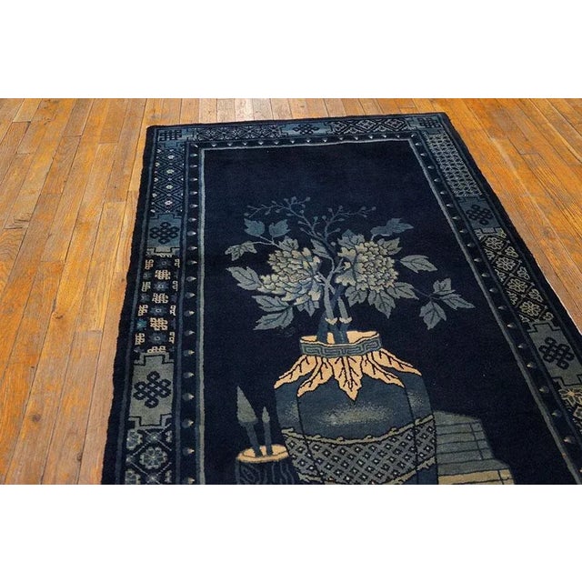 Chinese Early 20th Century Chinese Baotou Scholars Carpet For Sale - Image 3 of 5