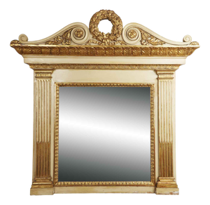 Lacquered and Gilded Fireplace Mirror