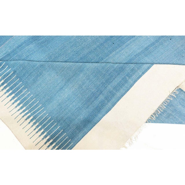 Mid 20th Century Doris Leslie Blau Vintage Indian Dhurrie Rug For Sale - Image 5 of 9