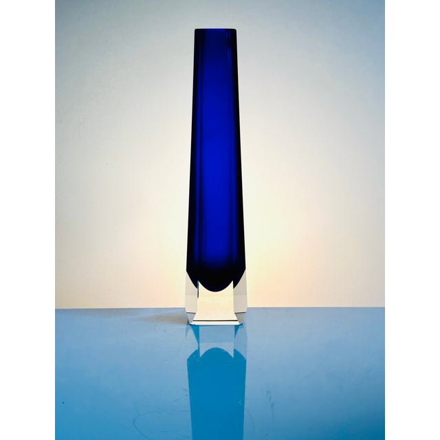 Vintage German Wasungen Block Vase from VEB Glaskunst, 1970s For Sale - Image 12 of 13