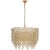 Milazzo Medium Waterfall Chandelier in Gild and Crystal Designer: Julie Neill Canopy: 4.5" x 5.25" Hexagonal Mounting:...