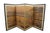 Chinoiserie Chinese Painted Silk 4 Panel Folding Screen Dynasty Courtyard Black Lacquer 72" For Sale - Image 3 of 18