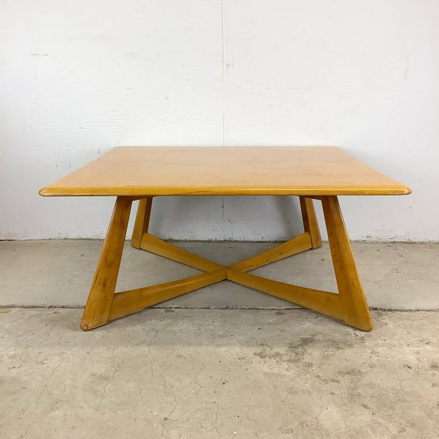 Mid-Century Sculptural X Base Coffee Table by Heywood-Wakefield For Sale - Image 10 of 12