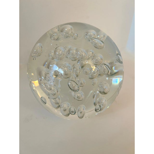 Large Glass Bubble Paperweights bookends For Sale - Image 12 of 12