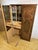 Vintage hollywood-style italian walnut-effect dressing table / cabinet. Glamorous • mirrored interior • stylish storage....