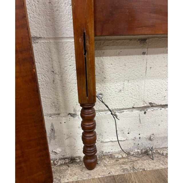 Wood Antique Twin Size Burled or Flame Mahogany Bed For Sale - Image 7 of 12