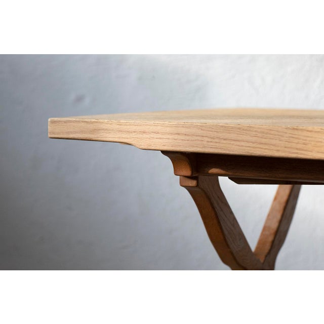 Sculptural Oak Table by Henning Kjærnulf, 1960s For Sale - Image 9 of 15