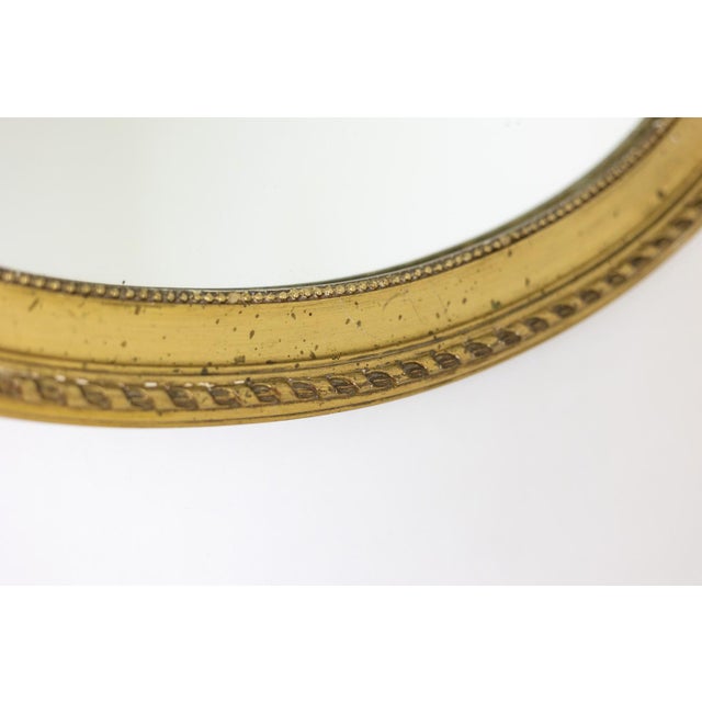 Louis XVI Style Mirror in Gilded and Carved Wood, 1880s For Sale - Image 10 of 12