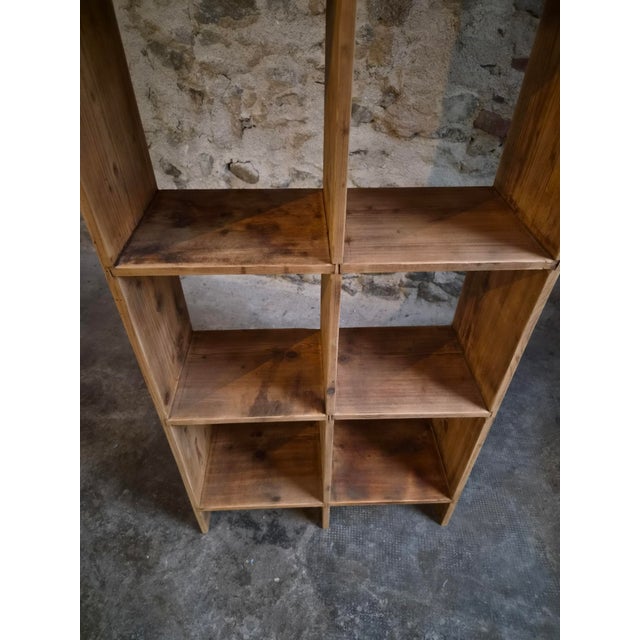 Vintage Pine Cubby Shelving Unit, 1950s For Sale - Image 8 of 18