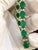 Green 22 Carat Natural Zambian Emerald & 1.6ct Diamond Tennis Bracelet 14 Karat Gold For Sale - Image 8 of 8