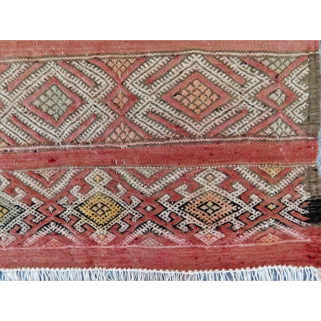 Moroccan 1960s Vintage Mid-Century Flatwoven Moroccan Kilim Rug 3'x 5'10" For Sale - Image 3 of 13