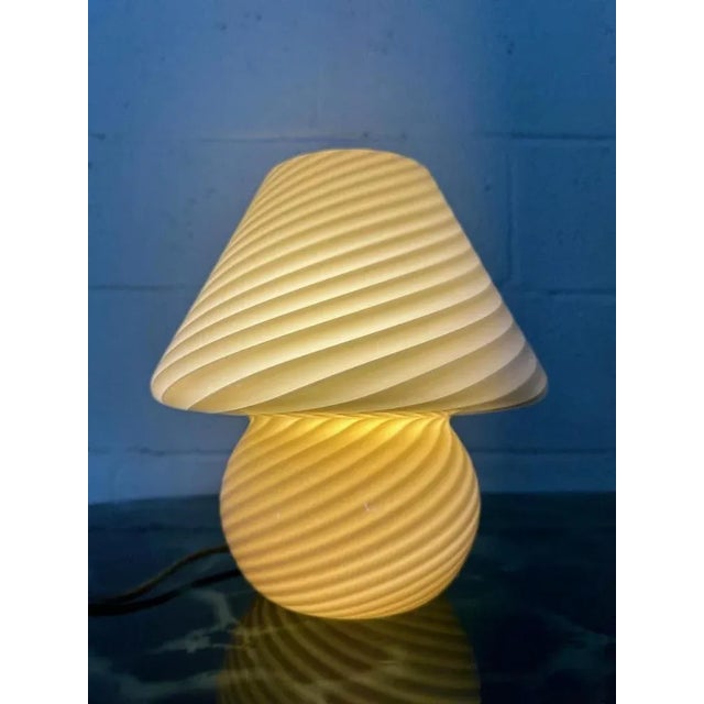 Swirl Murano Glass Mushroom Table Lamp, 1970s, Set of 2, in Flawless conditions. Designed 1970 to 1979 This piece is...