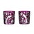 Chinoiserie ARTEL Chinoiserie Collection Double Old Fashioned Glasses in Purple, Set of 6 For Sale - Image 3 of 3