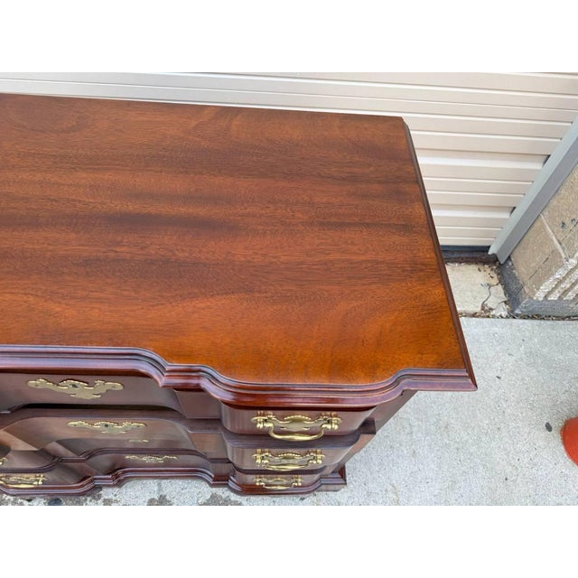 Councill Craftsmen Solid Cherry Chippendale Block Front Chest of Drawers For Sale - Image 10 of 12