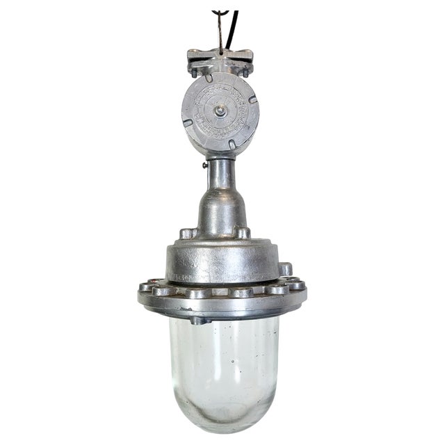 Soviet Industrial Aluminium Factory Pendant Lamp, 1960s For Sale