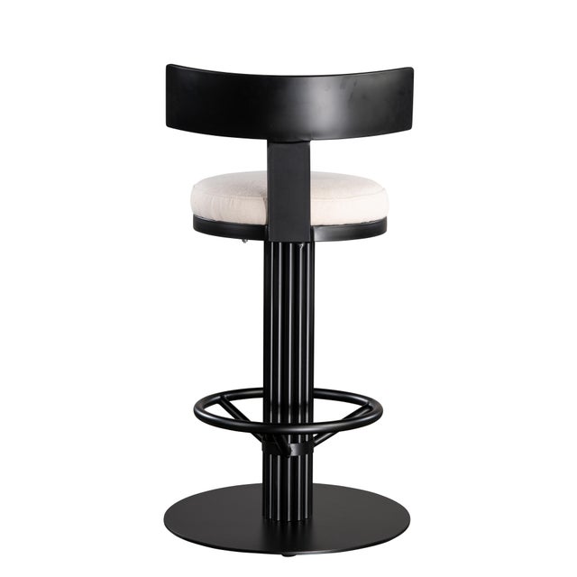 Art Deco Oscar Swivel 26" Black Counter Chair For Sale - Image 3 of 3