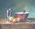 Realism 2025 After Chardin Gouache Still Life Painting in Custom Frame For Sale - Image 3 of 5