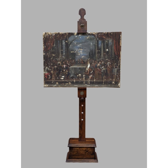 Adjustable Dismountable Walnut Display Easel, 1890 For Sale - Image 4 of 12