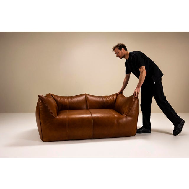 Mid-Century Modern Two-Seater Sofa in Leather by Mario Bellini for B&B Italia For Sale - Image 3 of 13