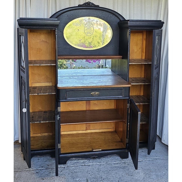 Gorgeous Art Nouveau Server cabinet, Wine Cabinet, Coffee Station... You name the use for this unique piece of furniture....