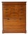 Early 20th Century Italian Wooden Filing Cabinet with Tambour Door For Sale