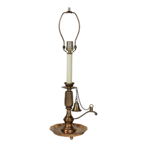 Vintage Frederick Cooper Brass Chamberstick Table Lamp W/ Snuffer