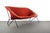 Mid-Century Modern Vintage Italian Modern Sling Sofa with Iron Frame and Original Red Upholstery For Sale - Image 3 of 10