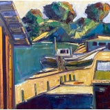 Contemporary Expressionist Maritime Scene Original Oil on Canvas Painting by James Hartman For Sale