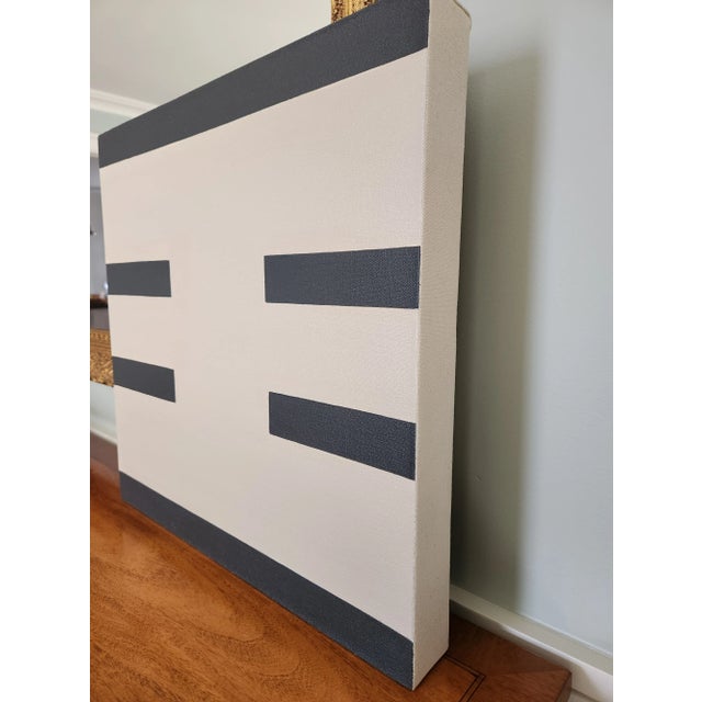 Painting # 110798 by Van Bankston is an expression of minimalism in colors of greige and warm almost-black. Simple lines...